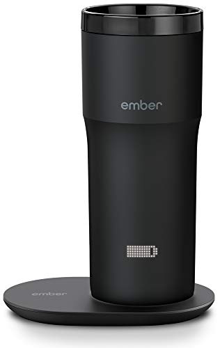 Ember Stainless Steel Temperature Control Travel Mug 2, 12 Oz, App-Controlled Heated Coffee Mug with 3-Hour Battery Life and Improved Design, Black