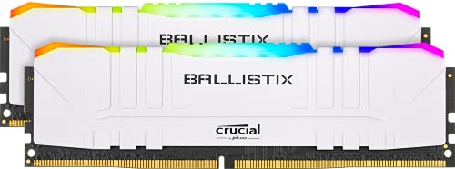 Crucial Ballistix RGB 3600 MHz DDR4 DRAM Desktop Gaming Memory Kit 16GB (8GBx2) CL16 BL2K8G36C16U4WL (White)