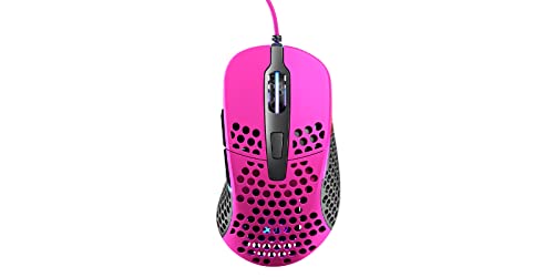 Xtrfy M4 RGB Ultra-Light Gaming Mouse, Unique Right-Handed Design, Pixart 3389 Sensor, EZcord® - Pink