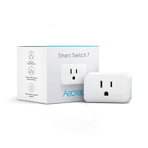 Aeotec Smart Switch 7, Z-Wave Plus S2 Wireless Control Socket Zwave Plug for Home Automation, 15A, Gen7, White