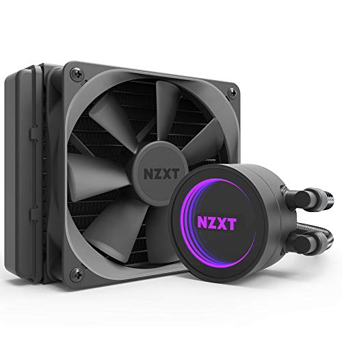 NZXT Kraken M22 120mm - RL-KRM22-01 - AIO RGB CPU Liquid Cooler - CAM-Powered - Infinity Mirror Design - Reinforced Extended Tubing - Aer P120mm PWM Radiator Fan (Included) Black