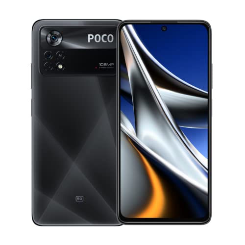 Xiaomi Poco X4 PRO 5G + 4G Volte Global Unlocked 256GB + 8GB GSM 6.6in 108 mp Triple Camera (Not Verizon/Boost/Cricket/At&T/Metro/CDMA) + Fast Car 51W Charger Bundle (Laser Black)