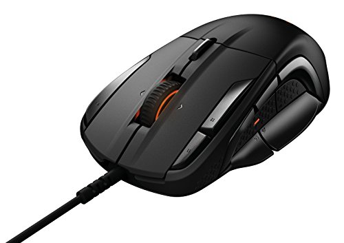 SteelSeries Rival 500 MMO/MOBA 15-Button Programmable Gaming Mouse - 16,000 CPI, Black