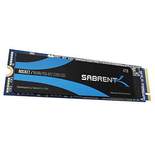 SABRENT 4TB Rocket NVMe PCIe M.2 2280 Internal SSD High Performance Solid State Drive (SB-ROCKET-4TB)