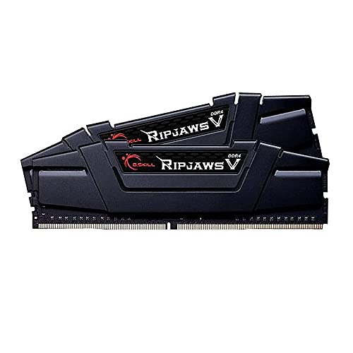 G.SKILL Ripjaws V Series (Intel XMP) DDR4 RAM 16GB (2x8GB) 3200MT/s CL16-18-18-38 1.35V Desktop Computer Memory UDIMM - Black (F4-3200C16D-16GVKB)