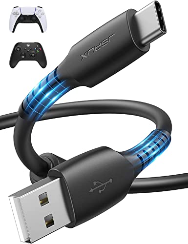 JSAUX PS5 Controller Charging Cable 10FT, USB C [Anti-Interference Magnetic Ring] Fast Charger Cord for PS5 DualSense Controller, X-Box Series X/S Controller, Switch/Pro/Lite Controller, Steam Deck