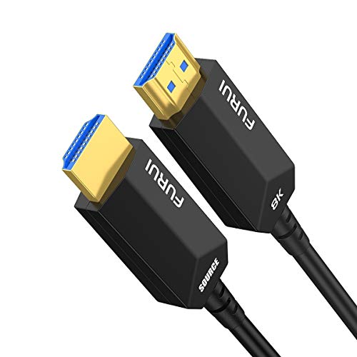 FURUI 8K Fiber HDMI Cable 33ft, Fiber Optic HDMI 2.1 Cable [8K@60Hz,4K@120Hz], 48Gbps, Dynamic HDR, eARC, BT.2020 Compatible with RTX 3080/3090 Xbox Series X PS5 Denon AV Receiver LG Samsung Sony TV