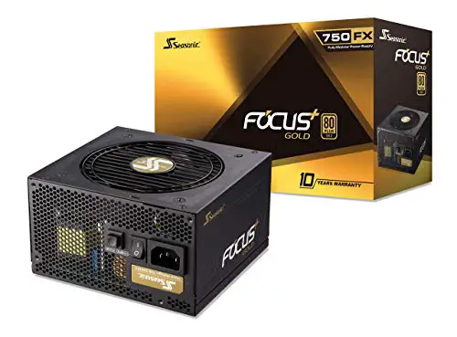 Seasonic FOCUS GX-750 | 750W | 80+ Gold | Full- Modular | ATX Form Factor| Low Noise | Premium Japanese Capacitor | 10 Year Warranty | Nvidia RTX 30/40 Super & AMD GPU Compatible (Ref. SSR-750FX)