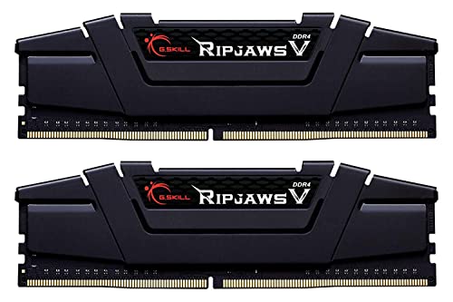 G.SKILL Ripjaws V Series (Intel XMP) DDR4 RAM 16GB (2x8GB) 3600MT/s CL16-19-19-39 1.35V Desktop Computer Memory UDIMM - Black (F4-3600C16D-16GVKC)