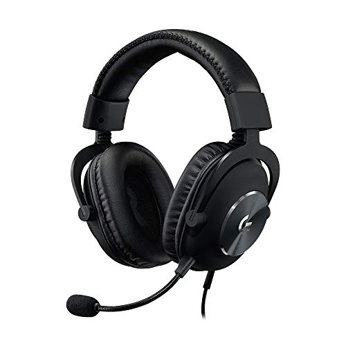 Logitech G Pro X Wired Gaming Headset: Detachable Microphone, DTS 7.1, 50mm Drivers, 2x Memory Foam Ear Pads, USB DAC & Bag Included, for PC, Xbox One, Xbox Series X|S, PS5, PS4 - Black