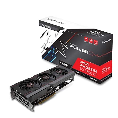 Sapphire 11304-03-20G Pulse AMD Radeon RX 6800 XT PCIe 4.0 Gaming Graphics Card with 16GB GDDR6