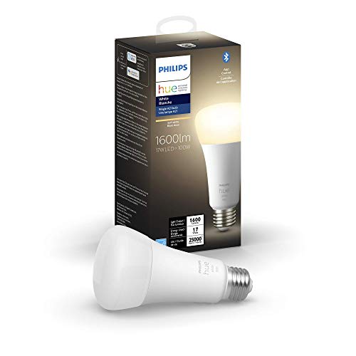 Philips Hue Smart 100W A21 LED Bulb - Soft Warm White Light - 1 Pack - 160LM - E26 - Indoor - Control with Hue App - Works with Alexa, Google Assistant and Apple Homekit