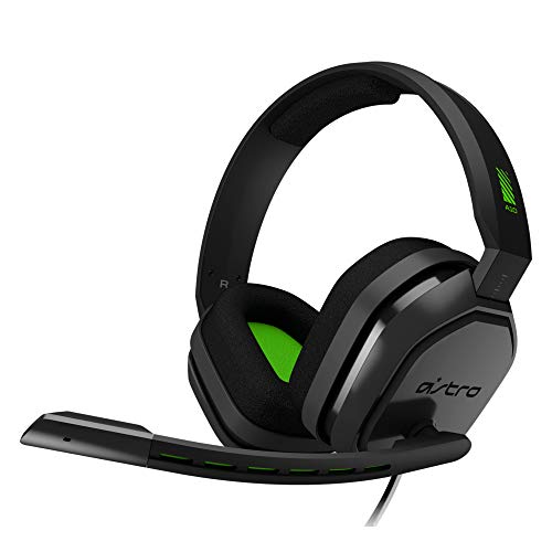 ASTRO Gaming A10 Wired Gaming Headset, Lightweight and Damage Resistant, ASTRO Audio, 3.5 mm Audio Jack, for Xbox Series X|S| One, PS5, PS4, Nintendo Switch, PC, Mac- Black/Green