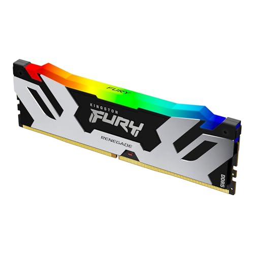 Kingston FURY Renegade RGB 32GB (2x16GB) 6400MT/s DDR5 CL32 DIMM Desktop Memory (Kit of 2) | Intel XMP 3.0 | Overclocking Stability | KF564C32RSAK2-32
