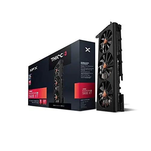 XFX RX 5600 XT THICC III PRO - 14GBPS 6GB GDDR6 Boost Up to 1750MHz 3xDP HDMI Graphics Card RX-56XT6TF48