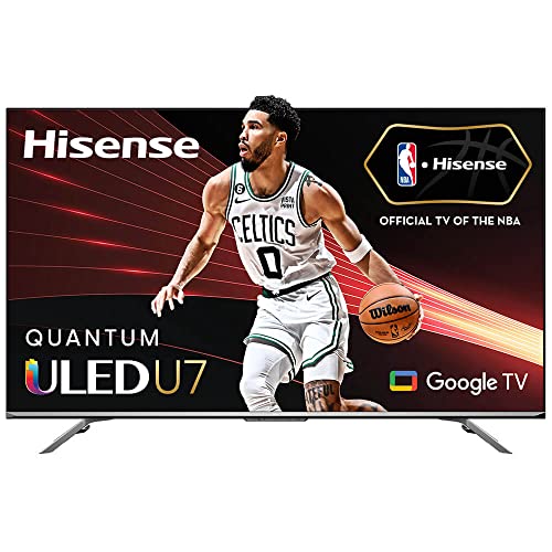 Hisense ULED Premium U7H QLED Series 55-inch Class Quantum Dot Google 4K Smart TV (55U7H, 2022 Model),Black