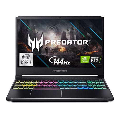 Acer Predator Helios 300 Gaming Laptop, Intel i7-10750H, NVIDIA GeForce RTX 3060 Laptop GPU, 15.6' Full HD 144Hz 3ms IPS Display, 16GB DDR4, 512GB NVMe SSD, WiFi 6, RGB Keyboard, PH315-53-71HN