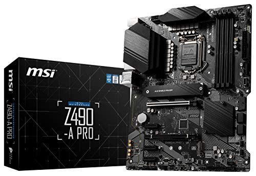 MSI Z490-A PRO ProSeries ATX Motherboard (10th Gen Intel Core, LGA 1200 Socket, DDR4, Dual M.2 Slots, USB 3.2 Gen 2, 2.5G LAN, DP/HDMI)