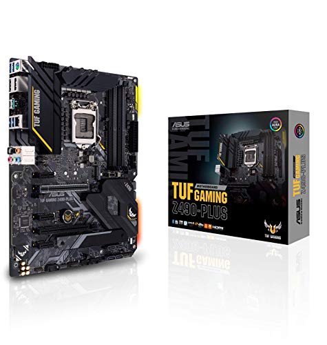 ASUS TUF Gaming Z490-Plus, LGA 1200 (Intel® 10th Gen) ATX Motherboard (12+2 Power Stages, USB 3.2 Front Panel Type-C, 1Gb LAN, Addressable Gen 2 RGB Header & Aura Sync)