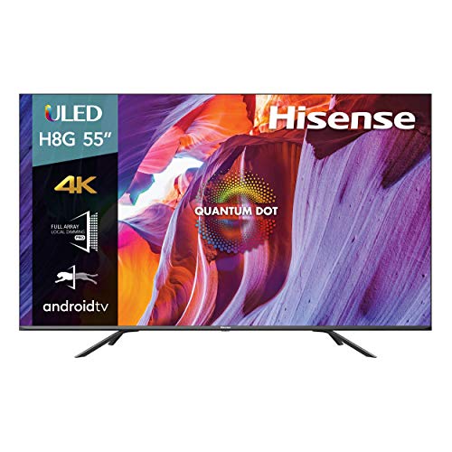 Hisense 55-Inch Class H8 Quantum Series Android 4K ULED Smart TV with Voice Remote (55H8G, 2020 Model)