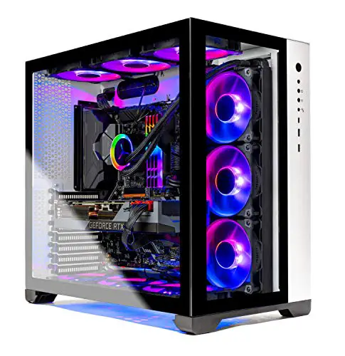 Skytech Prism II Gaming PC Desktop - AMD Ryzen 9 3950X 3.5GHz, RTX 3090 24GB, 64GB RGB Memory 3600mhz, 1TB Gen4 SSD, 360mm AIO, White