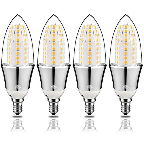 YIIZON LED Candelabra Bulb, 15W LED Candle Bulbs,Warm White 3000K, E12 Candelabra Base, 120V, 1500Lumens, Non-Dimmable 120 Watt Light Bulbs Equivalent, 4 Pack