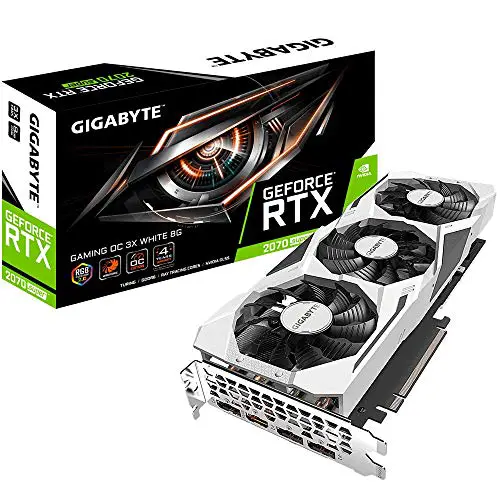 Gigabyte GeForce RTX 2070 Super Gaming OC White 8G Graphics Card, 3x WindForce Fans, 8GB 256-Bit GDDR6, GV-N207SGamingOC White-8GD Video Card