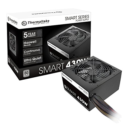 Thermaltake Smart 430W 80+ White Continuous Power ATX 12V V2.3/EPS 12V Active PFC Power Supply PS-SPD-0430NPCWUS-W