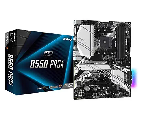 ASRock B550 PRO4 Supports 3rd Gen AMD AM4 Ryzen™ / Future AMD Ryzen™ Processors Motherboard