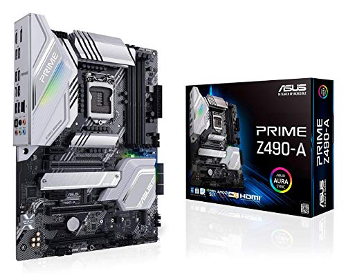 ASUS Prime Z490-A LGA 1200 (Intel® 10th Gen) ATX Motherboard (14 DrMOS Power Stages,Dual M.2, Intel® 2.5 Gb Ethernet, USB 3.2 Front Panel Type-C, Thunderbolt™ 3 Support, Aura Sync RGB)