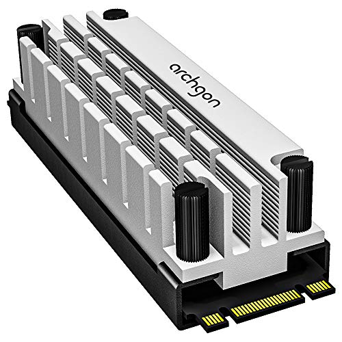 Archgon HS-1110 SSD Heatsink Cooler for PCIe NVMe M.2 2280 SSD for Workstation Server Rugged Computer IPC Industrial Computer Gaming PC Use (Silver)