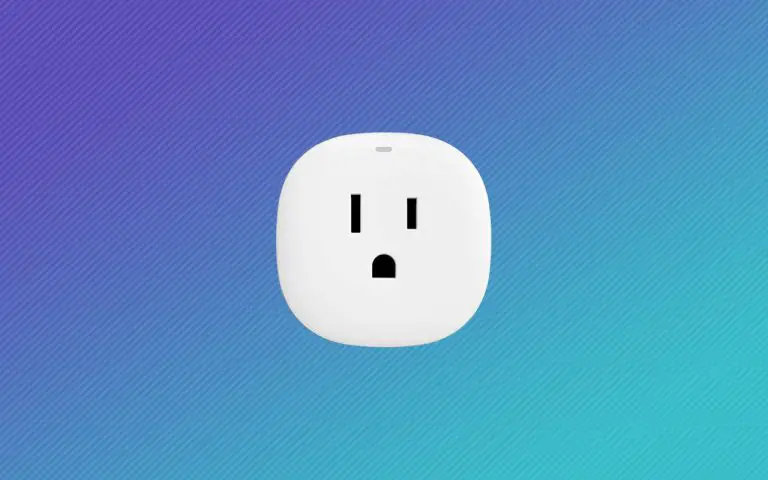 Samsung Smartthings smart plug with gradient background